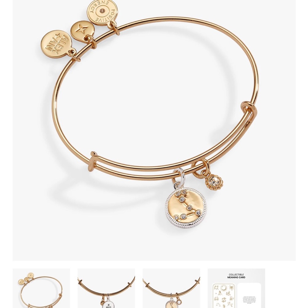 ALEX & ANI PISCES ZODIAC CHARM BRACELET NWT